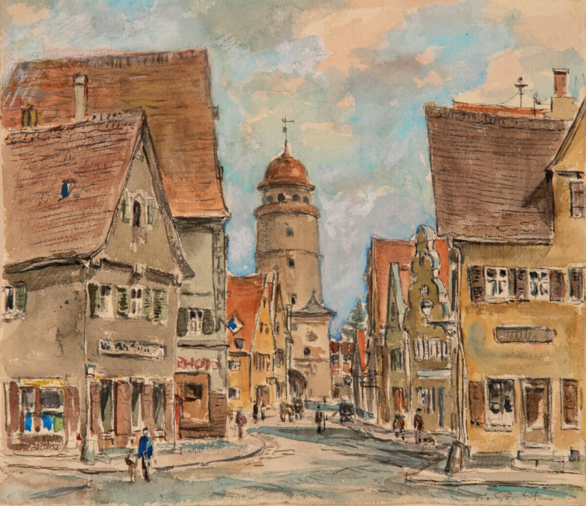 Nördlingen (1946), Aquarell