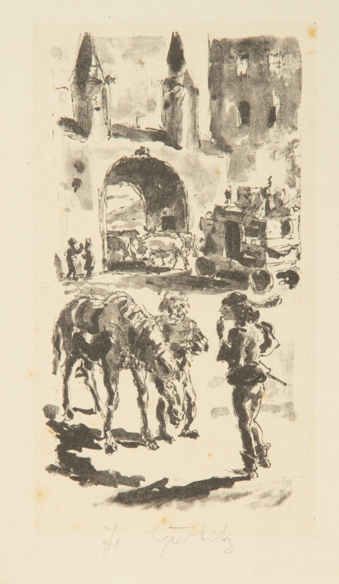 Illustration zu einer Novelle von August Strindberg (um 1920), Stein