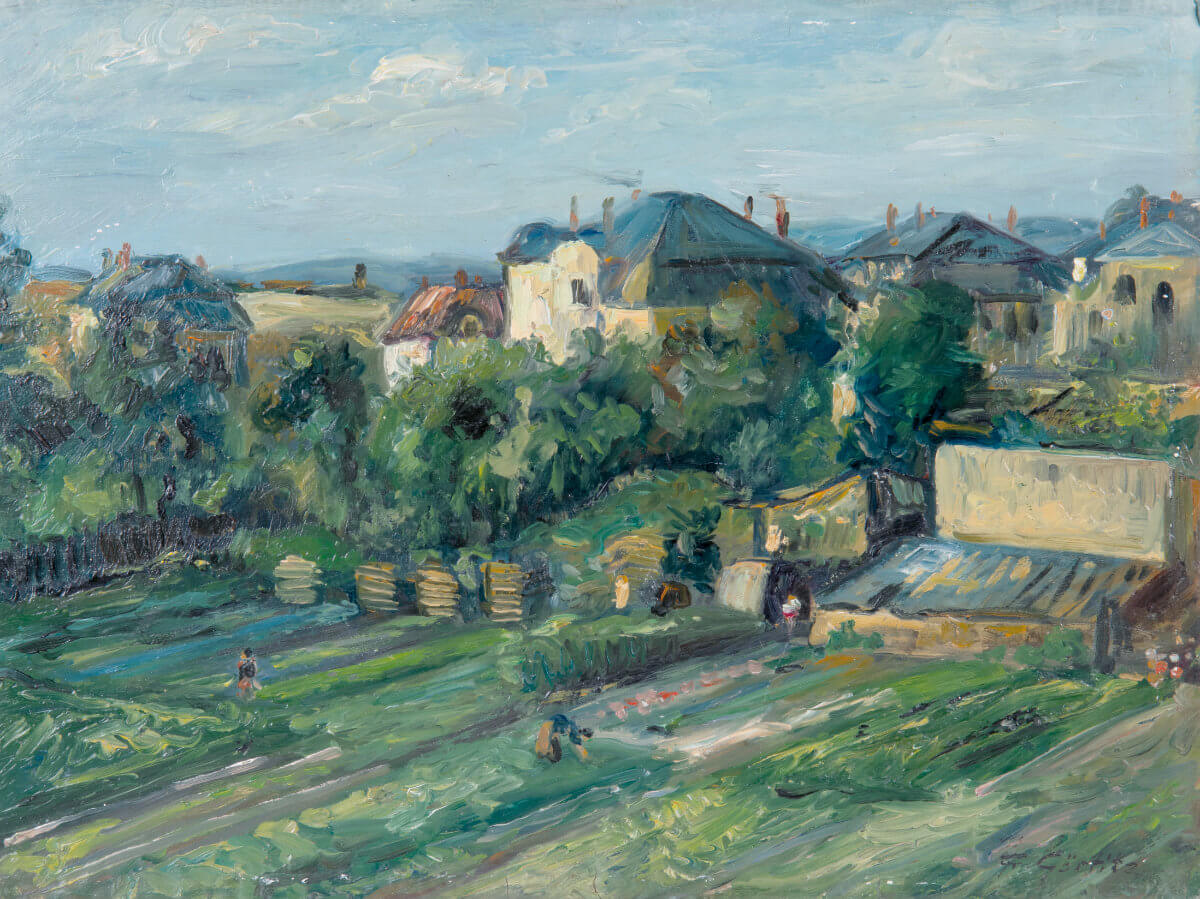 Mockwitz bei Dresden (1912), Öl/Malkarton