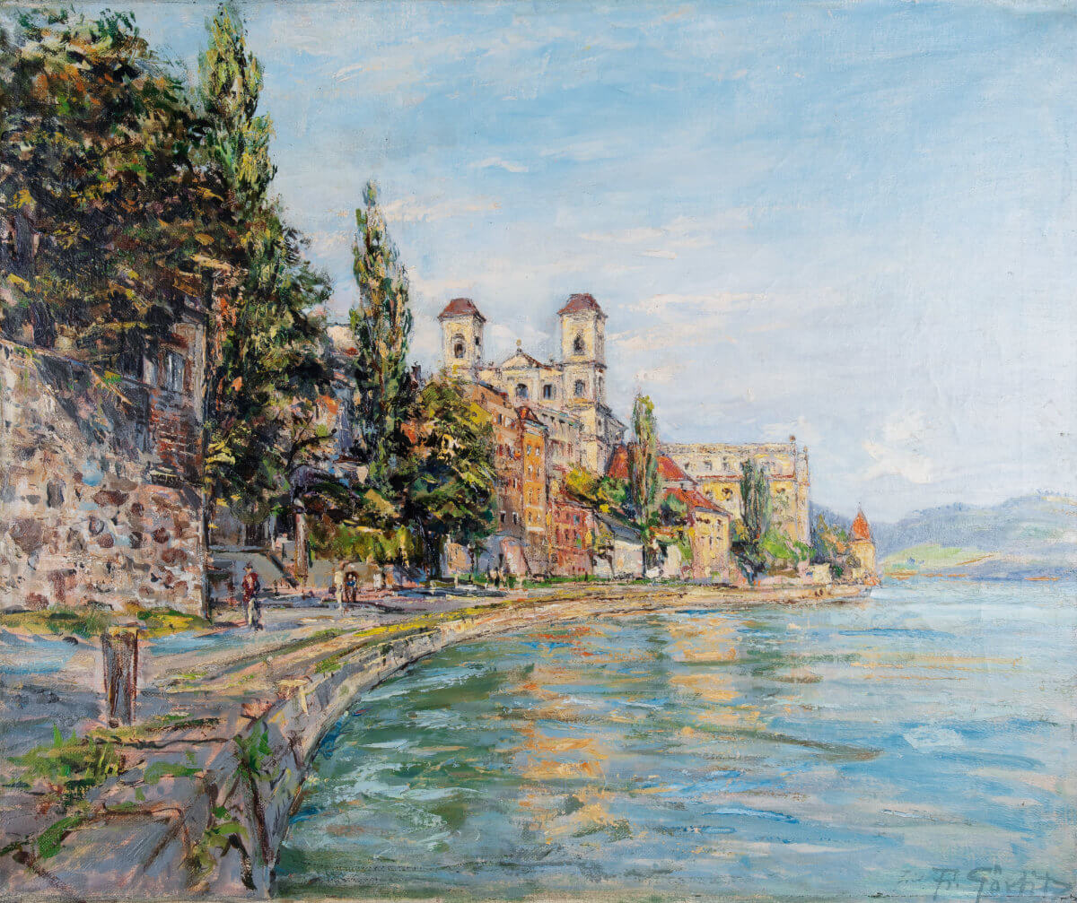 Passau, Innufer (nicht datiert), Öl/Lwd.