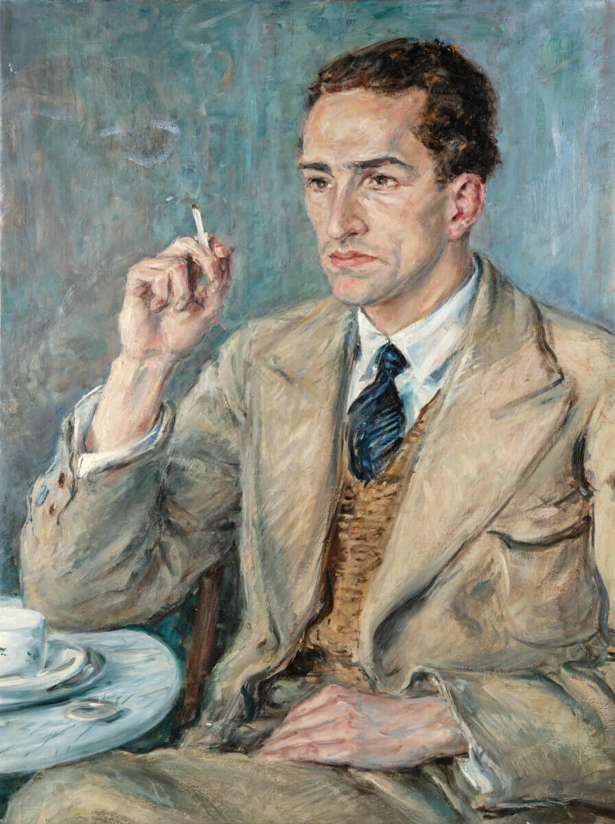 Portrait Otto Pieß (nicht datiert), Öl/Lwd.