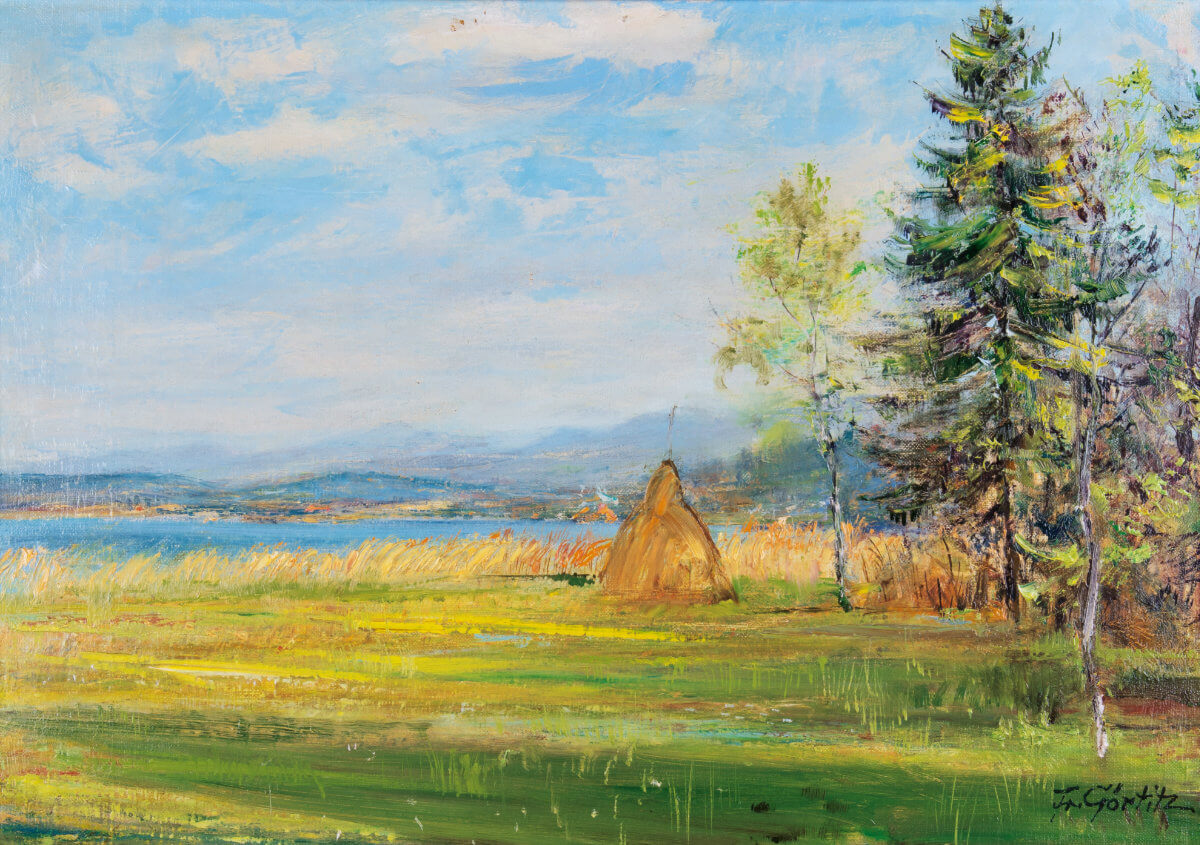 Seeshaupt von Seeseiten aus (nicht datiert), Öl/Lwd.