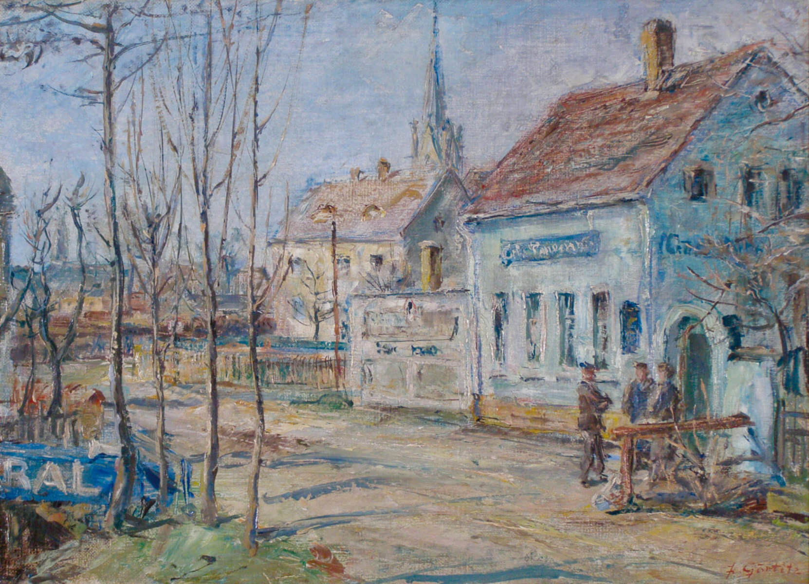 Wachau bei Leipzig (nicht datiert), Öl/Lwd.