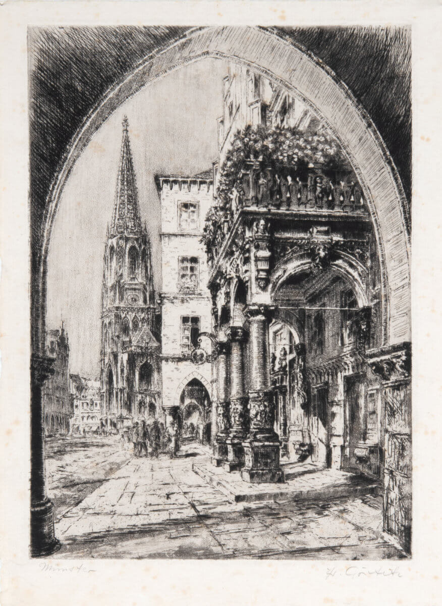 Münster, Prinzipalmarkt (1937) Folio, Kupfer