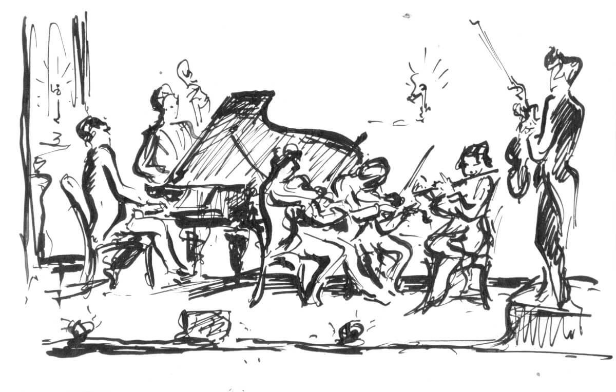 Zeichnung Cafe Luitpold München, 1912