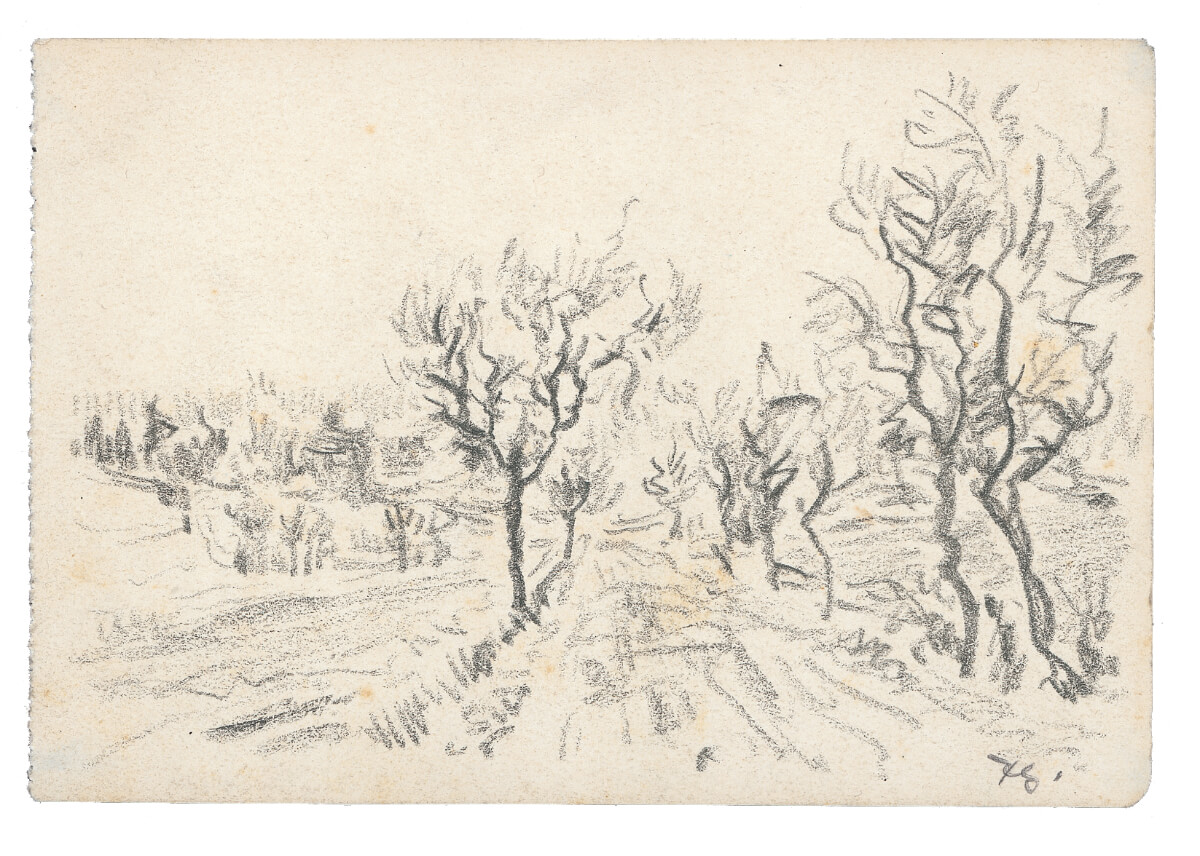 Landschaft, Bleistift