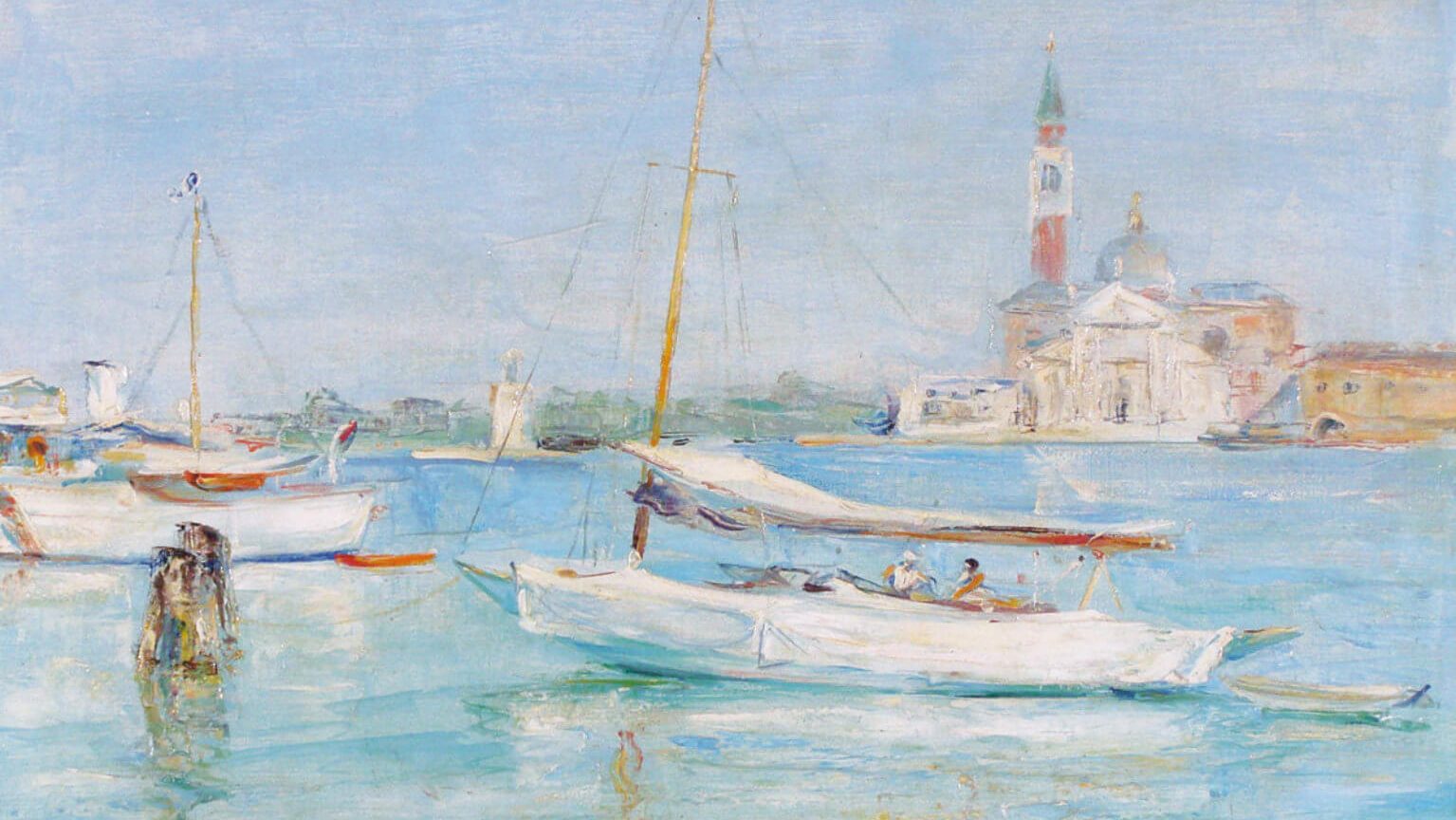 Venedig am Lido (1930), Öl/Lwd.